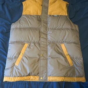 L.L. Bean Olive and Brown Puffer Vest